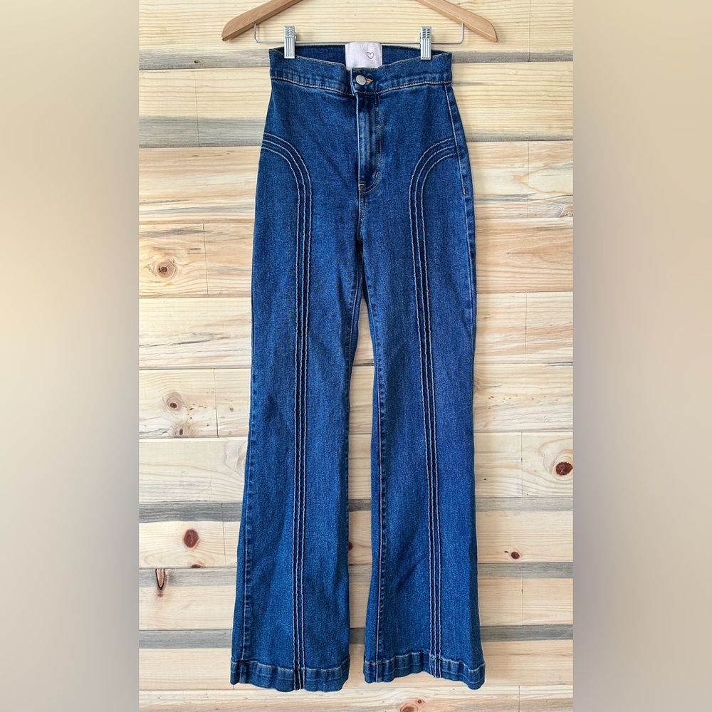 REVICE Blue Flare Jeans - Picture 3 of 13